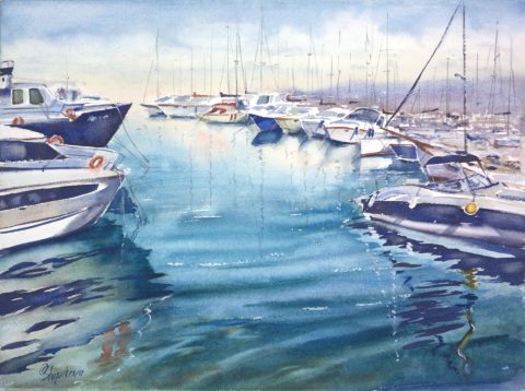 Evening at anchor